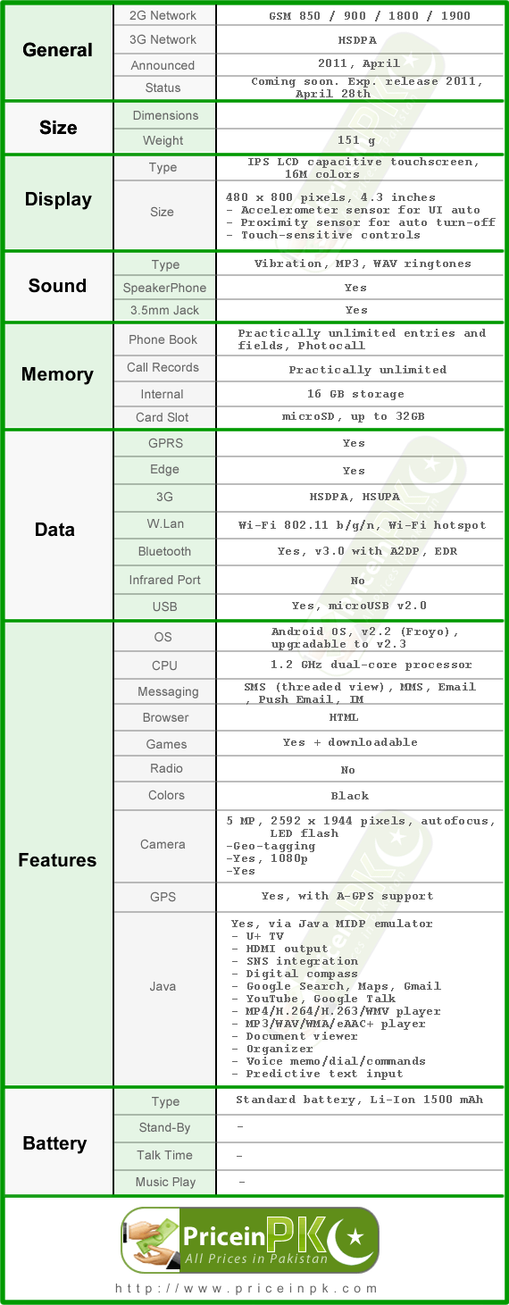 LG Optimus Big LU6800